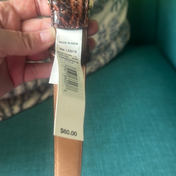 Sam Edelman Brown and Gold Leather Belt - Picture 3 of 3